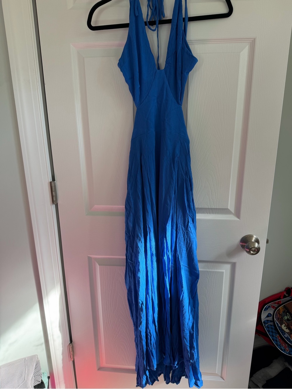 Blue Halter Maxi Dress - Elegant Summer Style